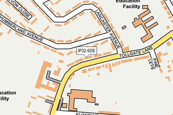 IP32 6DE map - OS OpenMap – Local (Ordnance Survey)