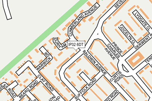 IP32 6DT map - OS OpenMap – Local (Ordnance Survey)
