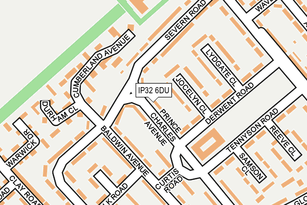 IP32 6DU map - OS OpenMap – Local (Ordnance Survey)