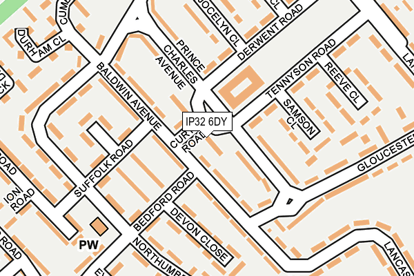 IP32 6DY map - OS OpenMap – Local (Ordnance Survey)