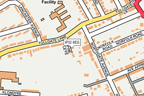 IP32 6EG map - OS OpenMap – Local (Ordnance Survey)