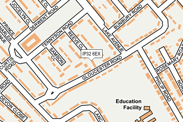 IP32 6EX map - OS OpenMap – Local (Ordnance Survey)