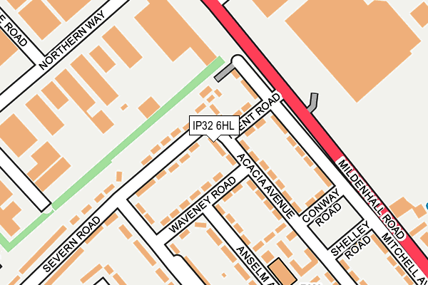 IP32 6HL map - OS OpenMap – Local (Ordnance Survey)