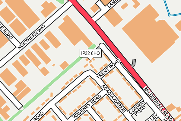 IP32 6HQ map - OS OpenMap – Local (Ordnance Survey)