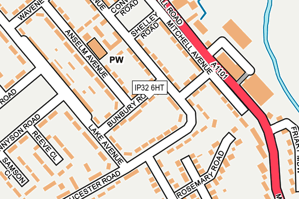 IP32 6HT map - OS OpenMap – Local (Ordnance Survey)