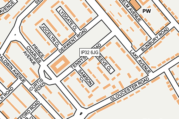 IP32 6JG map - OS OpenMap – Local (Ordnance Survey)