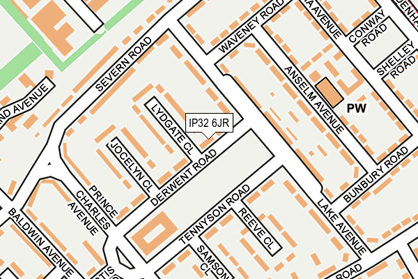 IP32 6JR map - OS OpenMap – Local (Ordnance Survey)