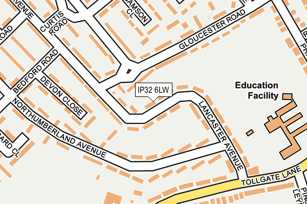 IP32 6LW map - OS OpenMap – Local (Ordnance Survey)