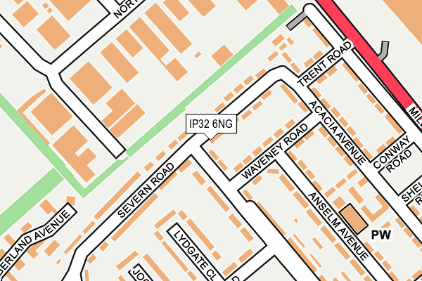 IP32 6NG map - OS OpenMap – Local (Ordnance Survey)