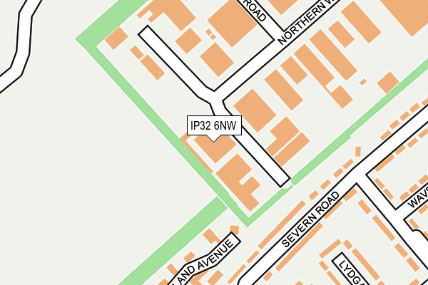 IP32 6NW map - OS OpenMap – Local (Ordnance Survey)