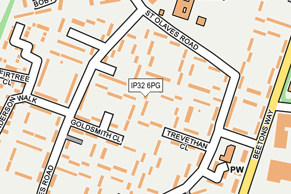 IP32 6PG map - OS OpenMap – Local (Ordnance Survey)