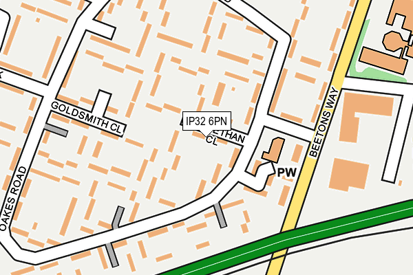 IP32 6PN map - OS OpenMap – Local (Ordnance Survey)