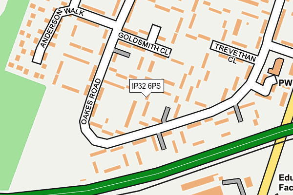 IP32 6PS map - OS OpenMap – Local (Ordnance Survey)