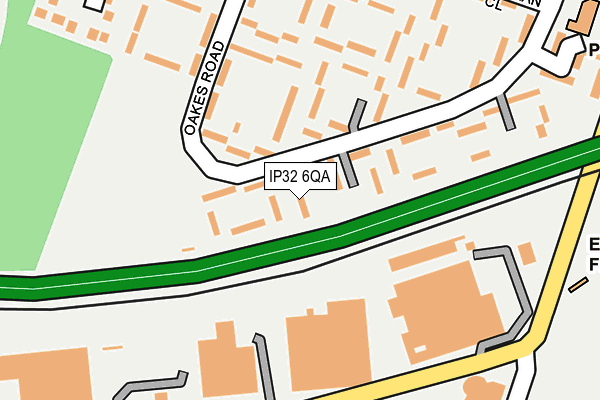 IP32 6QA map - OS OpenMap – Local (Ordnance Survey)