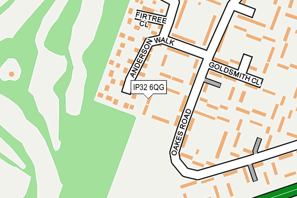 IP32 6QG map - OS OpenMap – Local (Ordnance Survey)