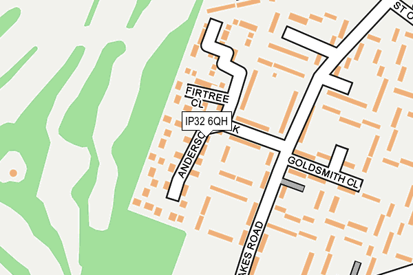 IP32 6QH map - OS OpenMap – Local (Ordnance Survey)