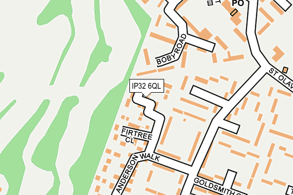 IP32 6QL map - OS OpenMap – Local (Ordnance Survey)