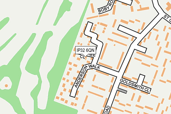 IP32 6QN map - OS OpenMap – Local (Ordnance Survey)