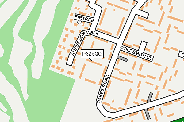 IP32 6QQ map - OS OpenMap – Local (Ordnance Survey)