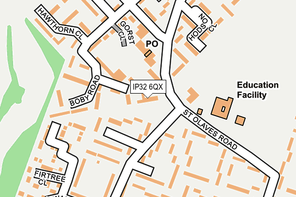 IP32 6QX map - OS OpenMap – Local (Ordnance Survey)