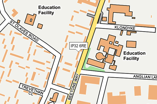 IP32 6RE map - OS OpenMap – Local (Ordnance Survey)