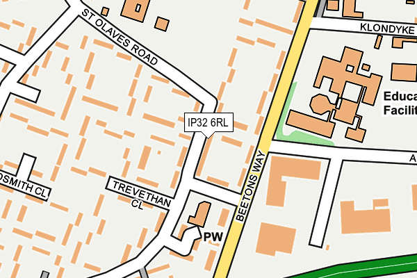 IP32 6RL map - OS OpenMap – Local (Ordnance Survey)