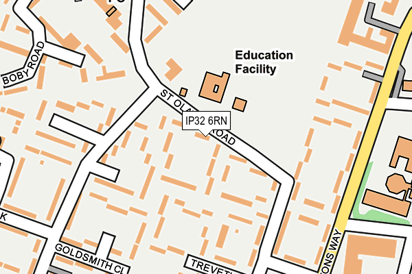 IP32 6RN map - OS OpenMap – Local (Ordnance Survey)