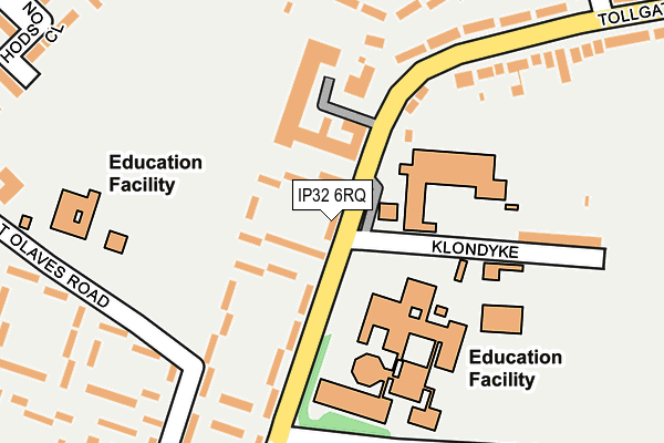 IP32 6RQ map - OS OpenMap – Local (Ordnance Survey)
