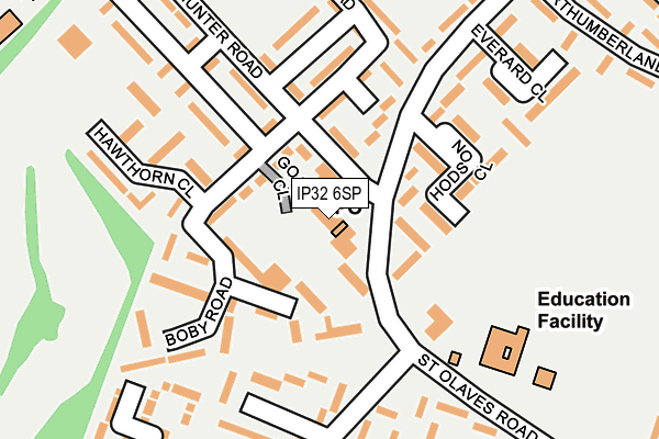 IP32 6SP map - OS OpenMap – Local (Ordnance Survey)