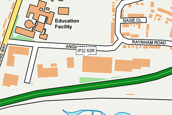 IP32 6SR map - OS OpenMap – Local (Ordnance Survey)