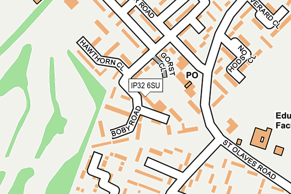 IP32 6SU map - OS OpenMap – Local (Ordnance Survey)