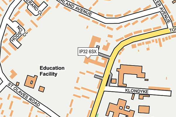 IP32 6SX map - OS OpenMap – Local (Ordnance Survey)