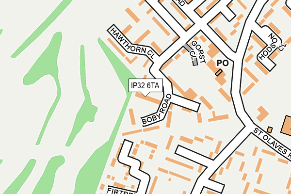 IP32 6TA map - OS OpenMap – Local (Ordnance Survey)