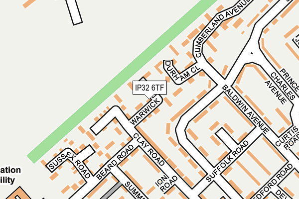 IP32 6TF map - OS OpenMap – Local (Ordnance Survey)