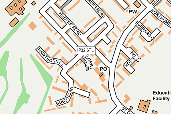 IP32 6TL map - OS OpenMap – Local (Ordnance Survey)