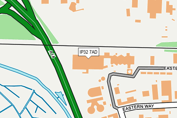 IP32 7AD map - OS OpenMap – Local (Ordnance Survey)