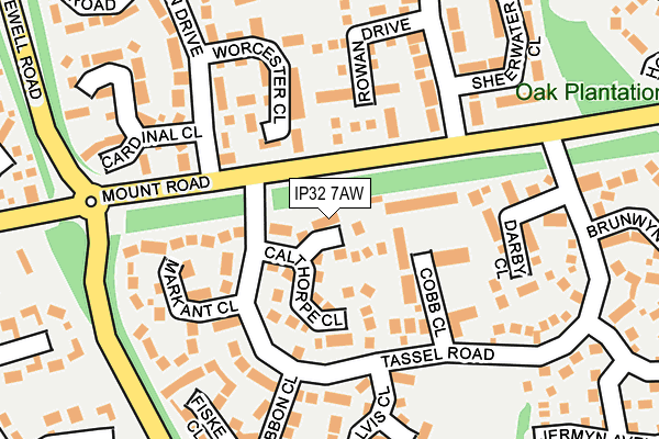 IP32 7AW map - OS OpenMap – Local (Ordnance Survey)