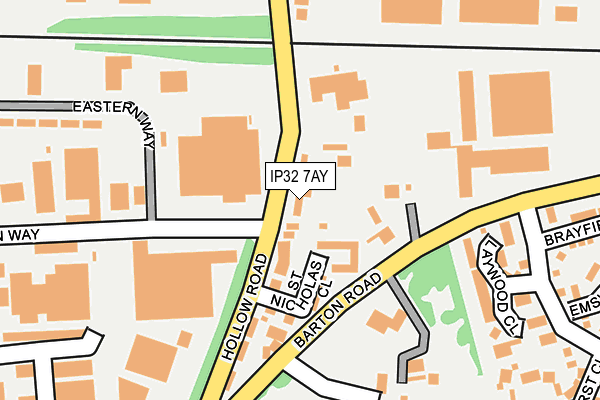 IP32 7AY map - OS OpenMap – Local (Ordnance Survey)