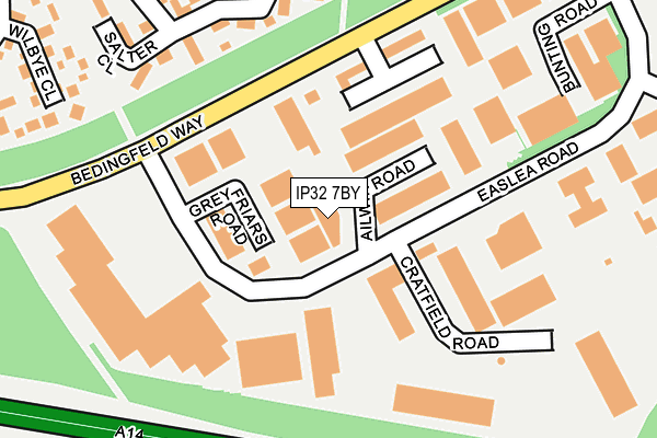 IP32 7BY map - OS OpenMap – Local (Ordnance Survey)