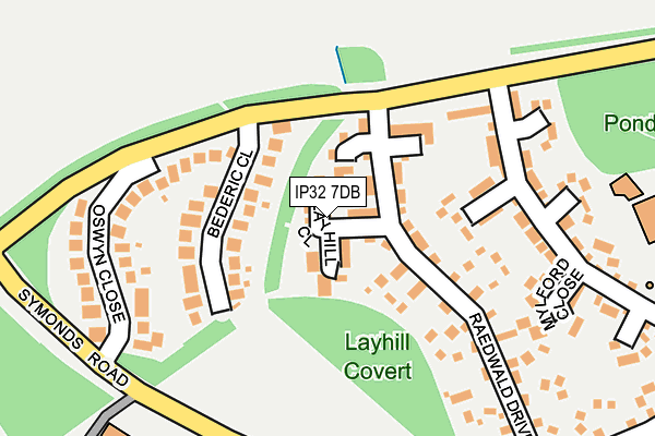 IP32 7DB map - OS OpenMap – Local (Ordnance Survey)