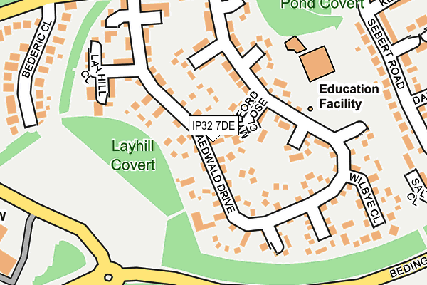 IP32 7DE map - OS OpenMap – Local (Ordnance Survey)