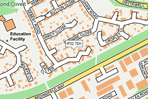 IP32 7EH map - OS OpenMap – Local (Ordnance Survey)