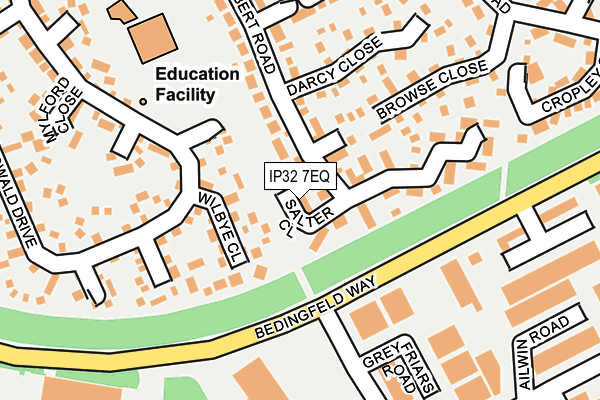 IP32 7EQ map - OS OpenMap – Local (Ordnance Survey)