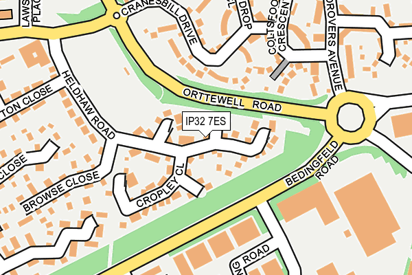 IP32 7ES map - OS OpenMap – Local (Ordnance Survey)