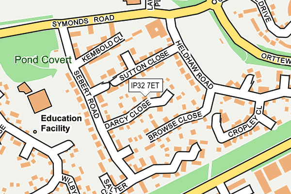 IP32 7ET map - OS OpenMap – Local (Ordnance Survey)