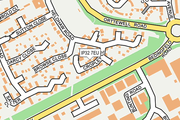 IP32 7EU map - OS OpenMap – Local (Ordnance Survey)