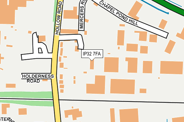 IP32 7FA map - OS OpenMap – Local (Ordnance Survey)