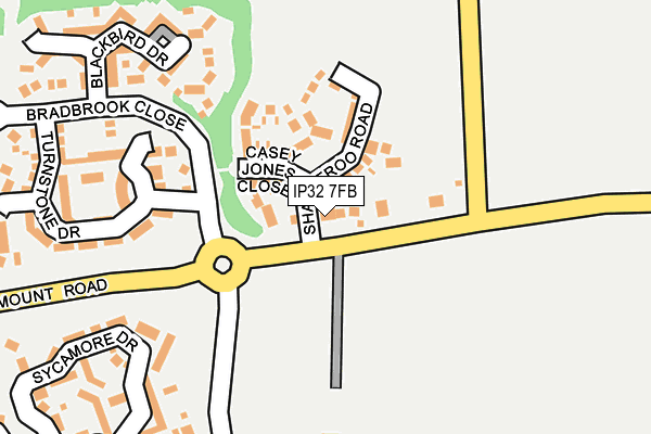 IP32 7FB map - OS OpenMap – Local (Ordnance Survey)