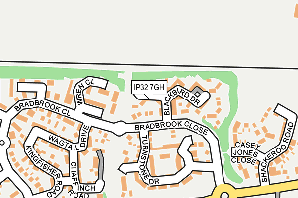 IP32 7GH map - OS OpenMap – Local (Ordnance Survey)