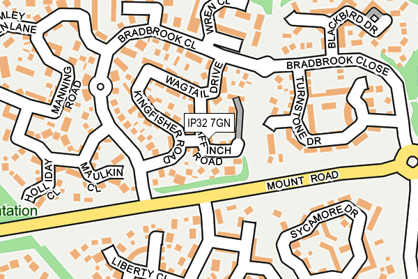IP32 7GN map - OS OpenMap – Local (Ordnance Survey)